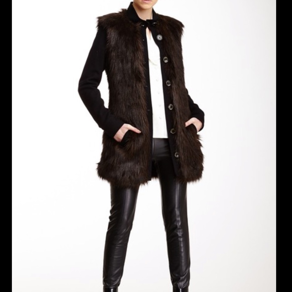 Faux fur coat by RACHEL ZOE